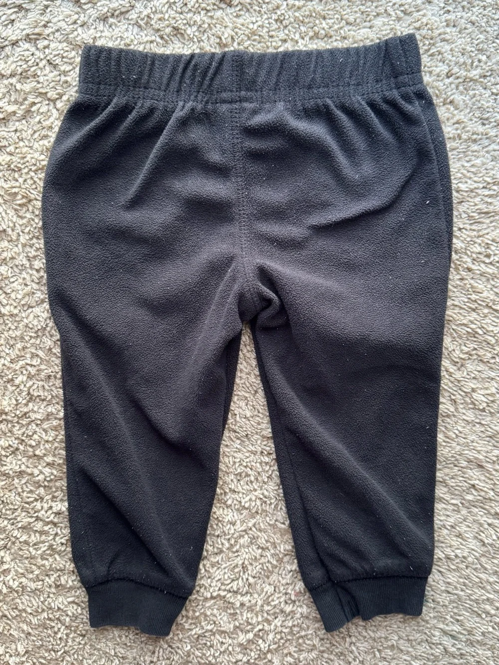 Carter’s Black Fleece Jogger Pants 12 Months Baby Pull On Sweatpants
